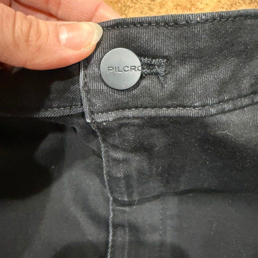 Pilcro Black High Rise Flare Jeans Womens Size 20W Stretch Denim Closet Staple - Picture 8 of 12